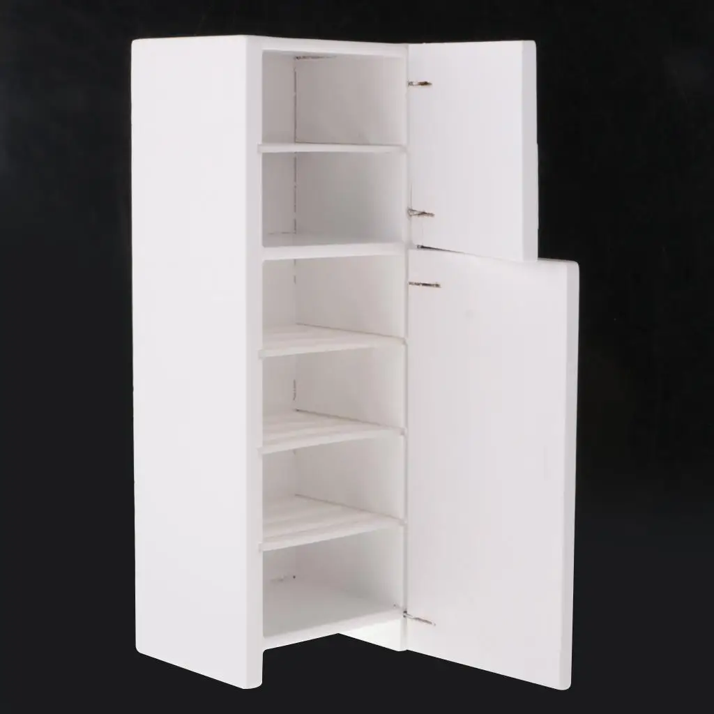 Armoire blanche de luxe l'inventaire pour décoration de cuisine, réfrigérateur, meubles, maison de poupées, 12