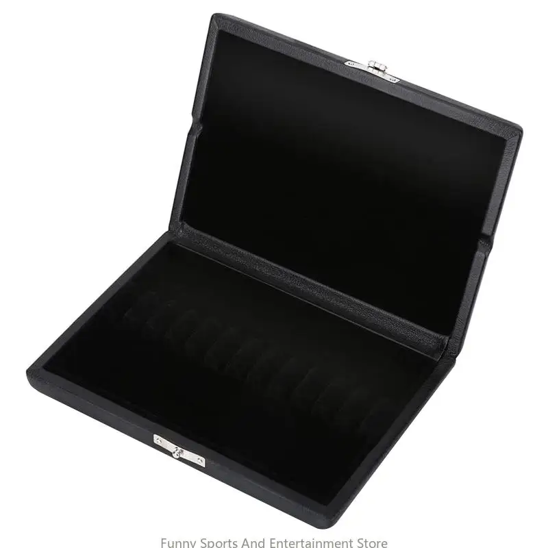 

C4DE 12 Oboe Reeds Protect Against Moisture Black Oboe Reed for Case Leather Oboe Reed Holder Storage Box Protector Container