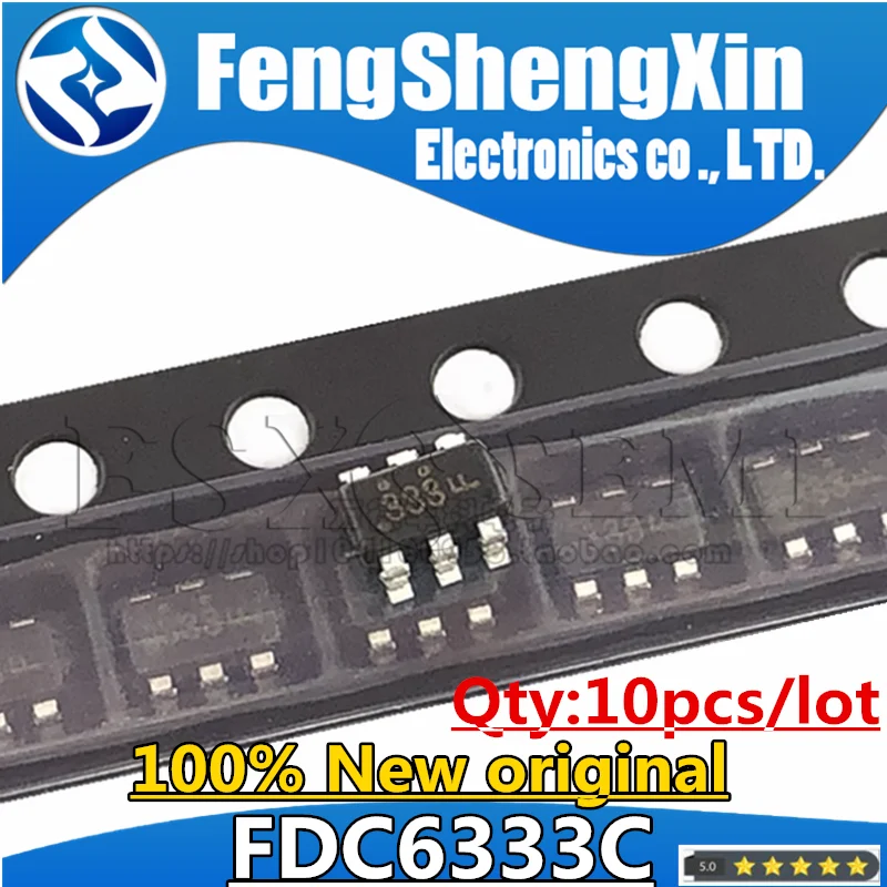 

10pcs/lot New FDC6333 FDC6333C 333 SOT23-6 LCD screen commonly used 6 foot power chips