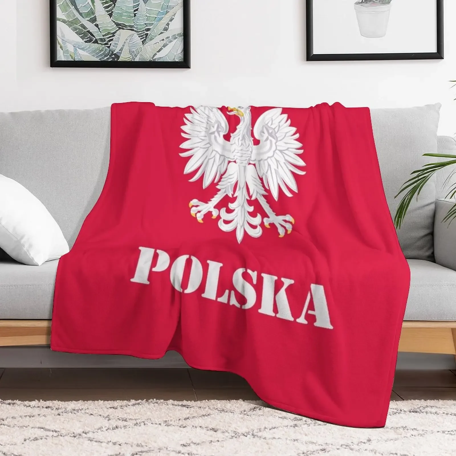 Poland Polish Flag - Polish Eagle Throw Blanket Cozy Throw Blanket Birthday Gift for Him Her