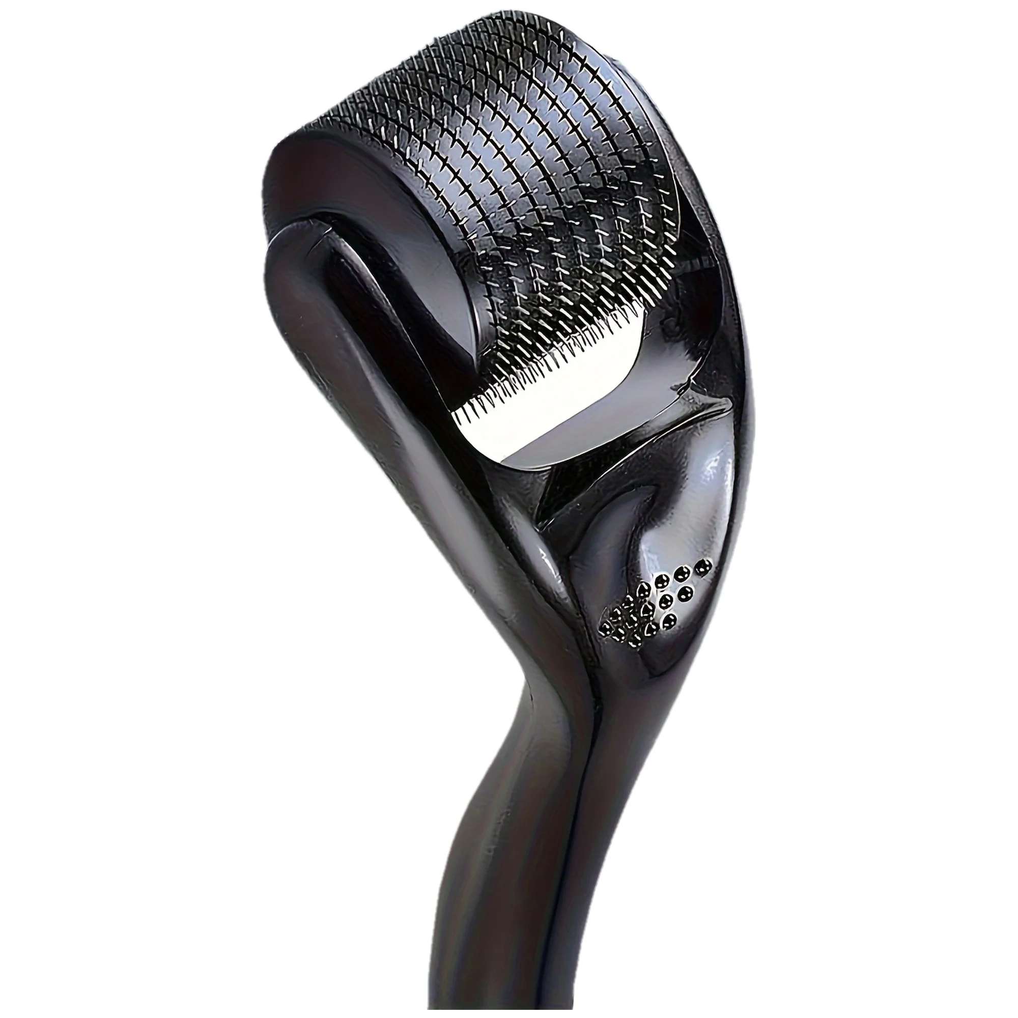 Rolo facial preto de aço inoxidável, massageador de precisão de 0.25mm, ferramenta esfoliante suave, presente ideal para cuidados com a pele, uso diário, 1 peça