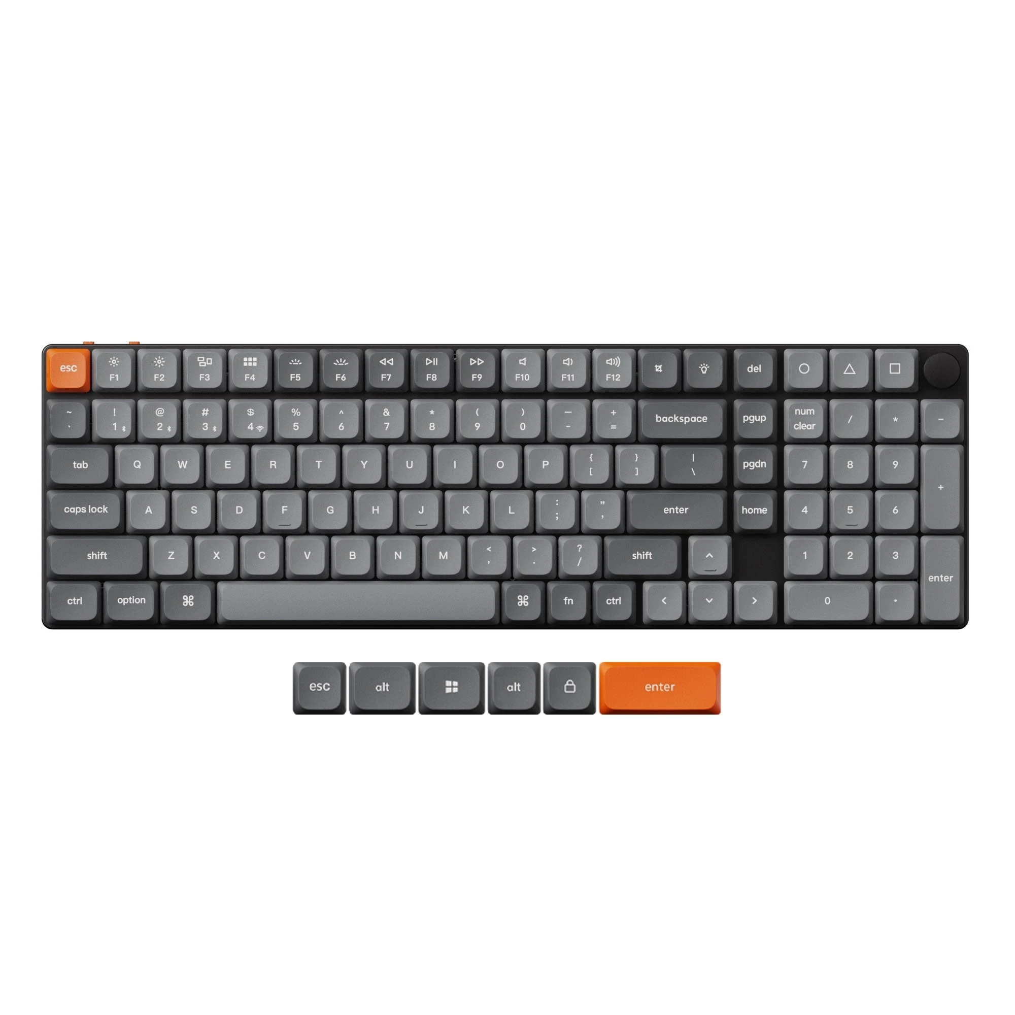 Keychron K17 Max QMK Wireless Low Profile Mechanical Keyboard 96% Layout RGB Backlight Hot-Swappable Gateron Switch