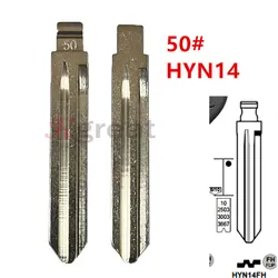 HYN14 Flip em branco lâmina chave do carro, lâmina chave para Hyundai, ACCENT, ELANTRA, Kia, Keydiy, Xhorse, VVDI, 50 #, 10Pcs