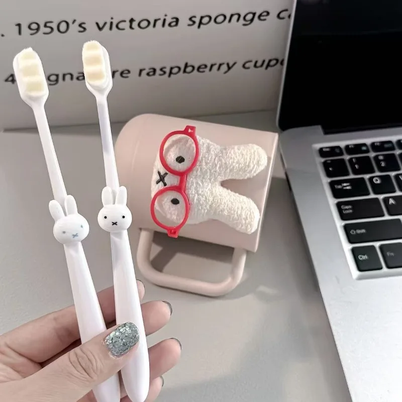Cute Miffy Cartoon Creative Ultra-fine Soft-bristle Toothbrush with Nano-bristle Deep Cleaning Teeth Oral Care Portable Travel - view 3