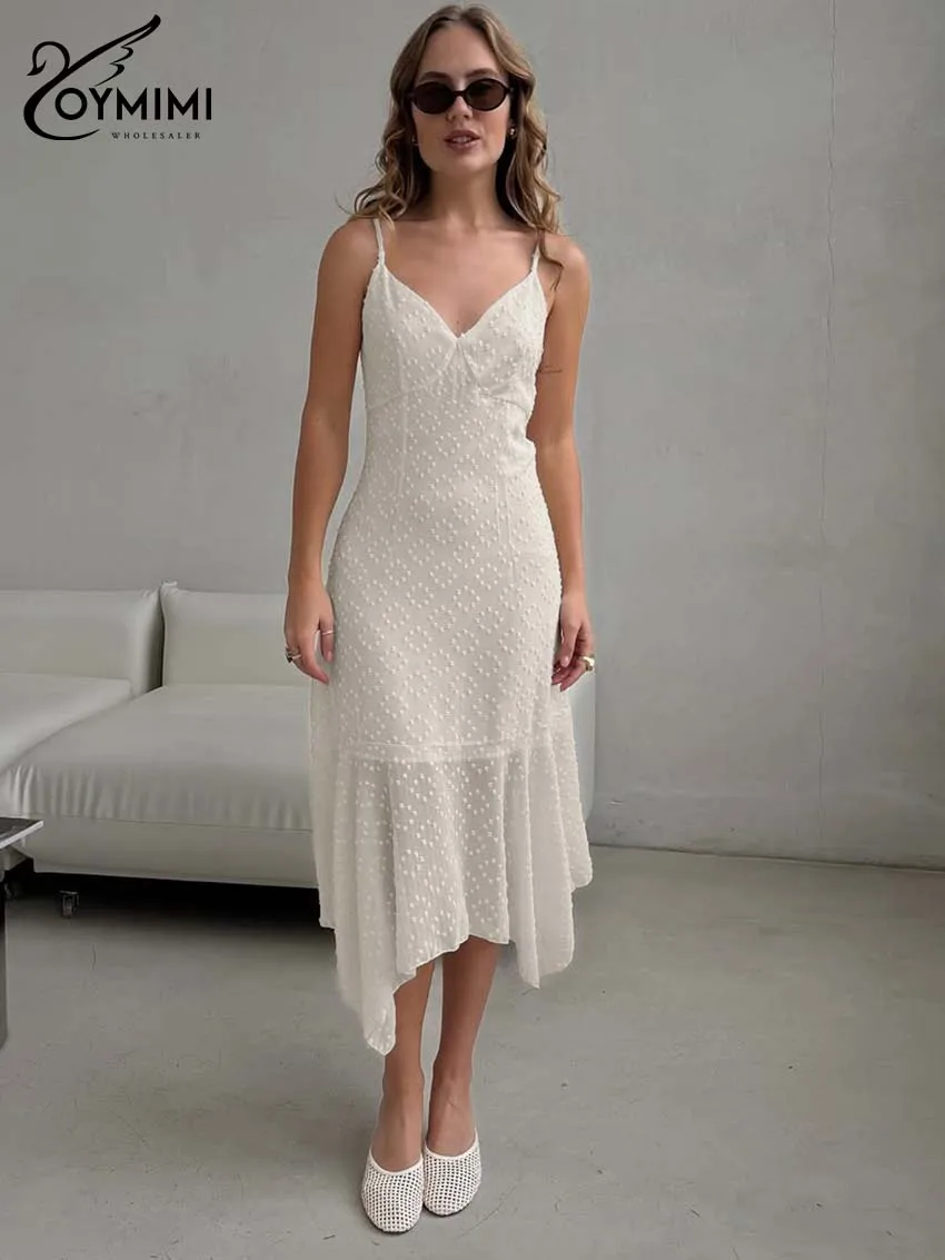 

Oymimi Women's Apricot Linen Maxi Dress 2026 Spring V Neck Puff Half Sleeve Oversized Relaxed Comfortable Casual Wear Streetwear