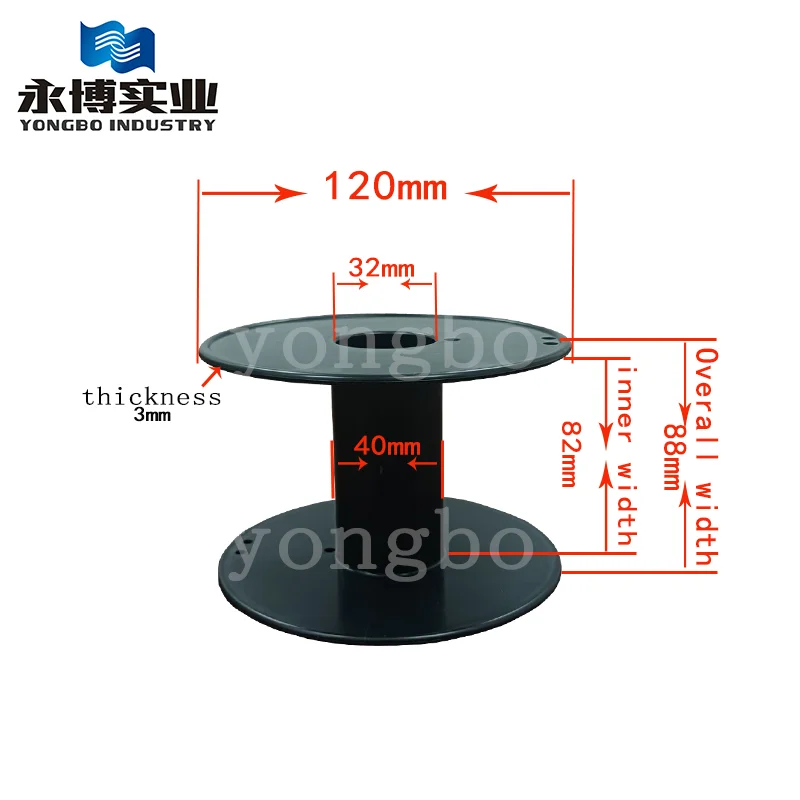Carrete vacío de 120 mm Carrete de plástico Carrete de bobina