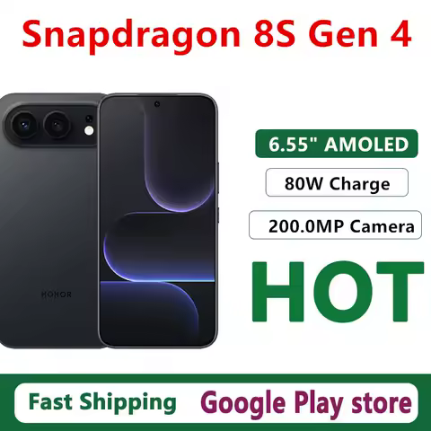 Original Honor 500 Mobile Phone OTA 6.55" AMOLED 8000mAh Battery 200.0MP Camera IP69K Waterproof 80W Charge Snapdragon 8S Gen 4