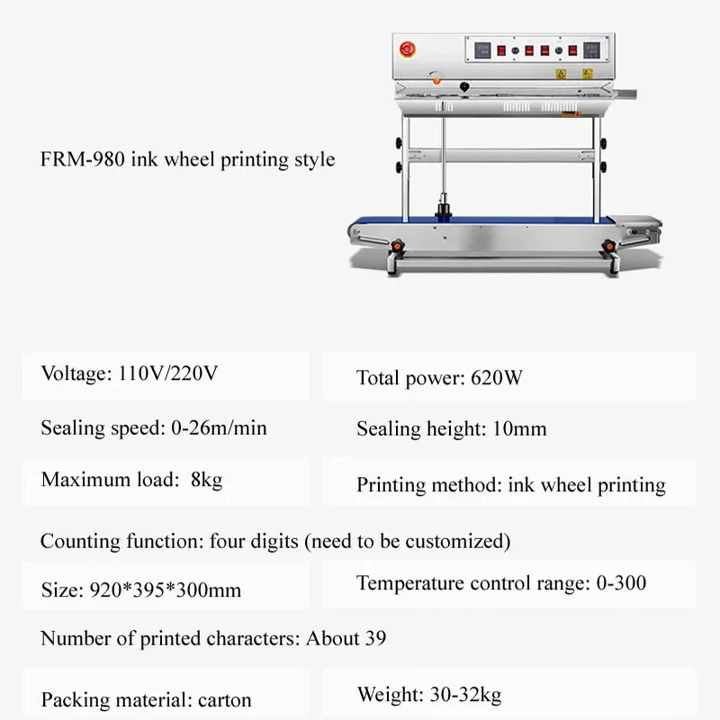 

[2026] Hot Sale Plastic Bag Film Sealing Mach For Food Plastic Bag Continuous Sealer