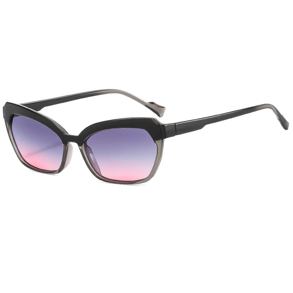 Katzenaugen-Sonnenbrille für Damen Luxusmarken-Designer Retro Quadratische Sonnenbrille Vintage Farbverlauf-Gläser UV400 Schutz Damen Oculos De Sol