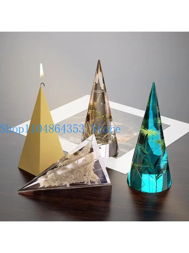 652F Rings Cone Resin Mold,Rings Holder Silicone Molds for Epoxy Resin Mold Rings Cone Pyramid Silicone Resin Mold