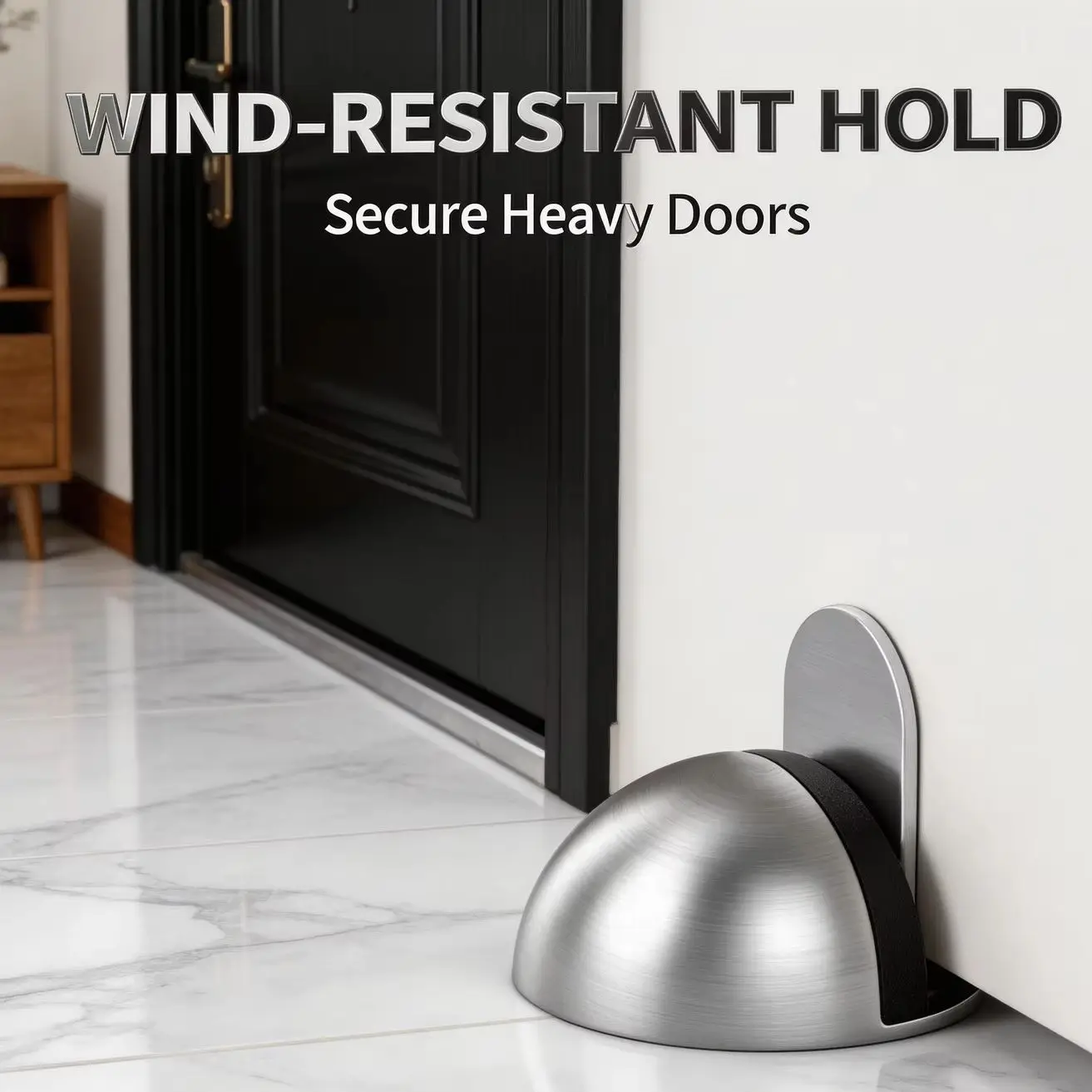 

New No-Drill Magnetic Door Stopper - Silicone Anti-Collision Buffer for Glass & Bedroom Doors, Windproof Floor Mount