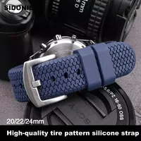 Quick release Tire pattern strap are suitable for Samsung for Seiko for Casio for Rolex smart watch TPU Silicone strap 22mm 24mm