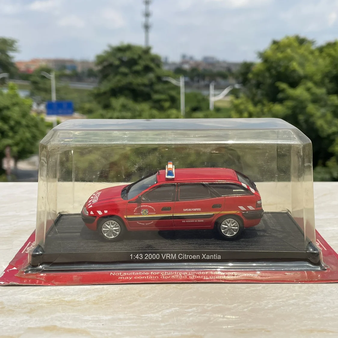 Diecast 1:43 Scale Citroen Station Wagon Fire Command Vehicle Alloy Car Model Collectible Toy Gift Souvenir Display Ornament