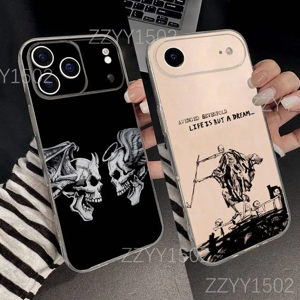

A-AvengedS Sevenfold A7X Phone Case For iPhone 17,16,15,14,13,12,11 Pro,Max,Plus,X,XS,XR,SE4,E Mini Transparent Soft