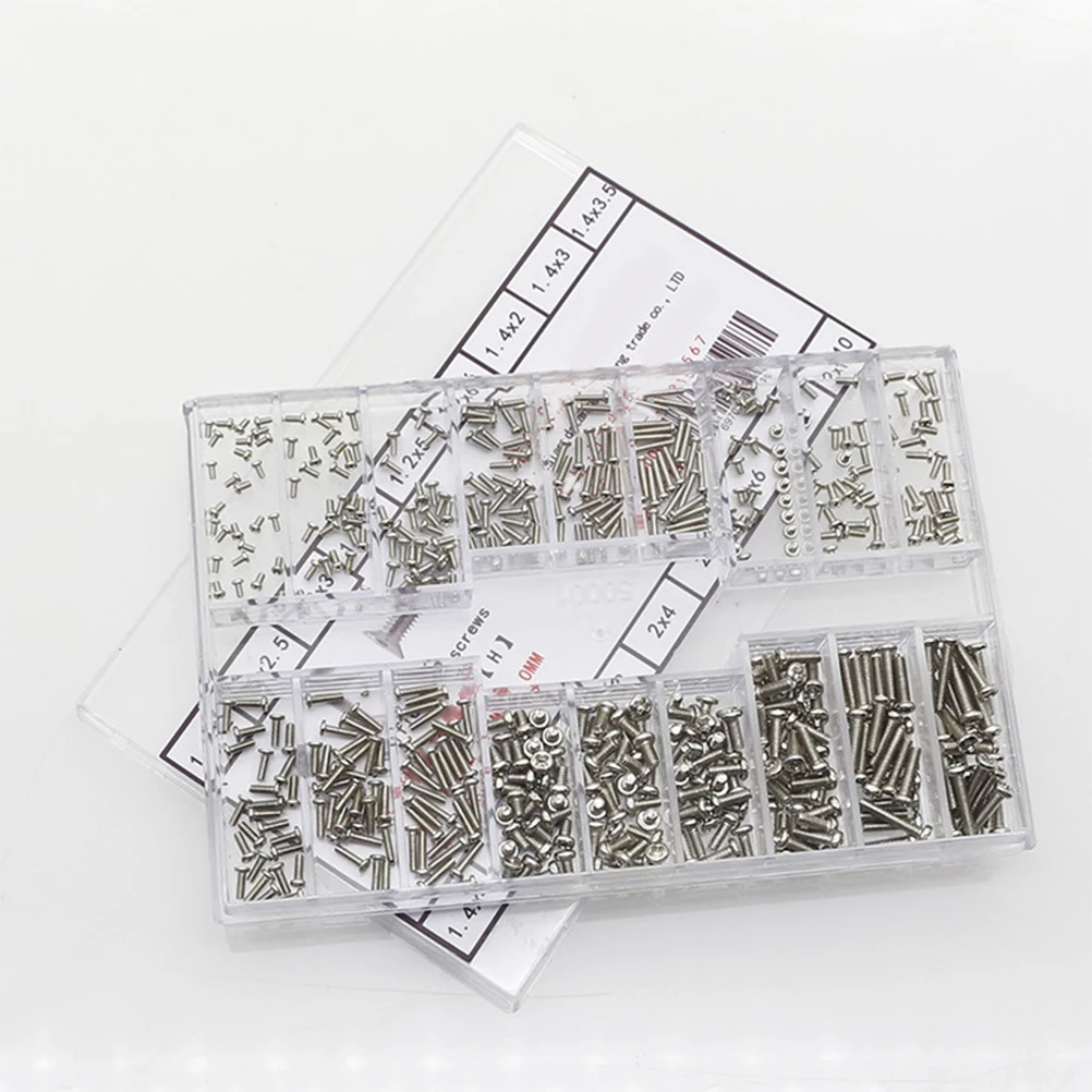 

Mini Screw Kit Stainless Steel Screws Eyeglasses Sunglasses Watch Repair Computers Clocks Durable Premium Storage Case Tiny Long
