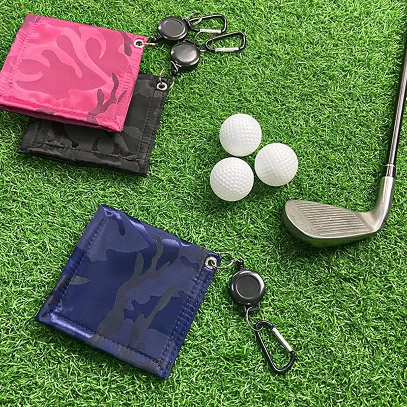 Golf Cleaning Towel Golf Pocket Towel With Carabiner Clip Golf Course Exercise Towel Quickly Remove Sand Mud Dirt And Sweat