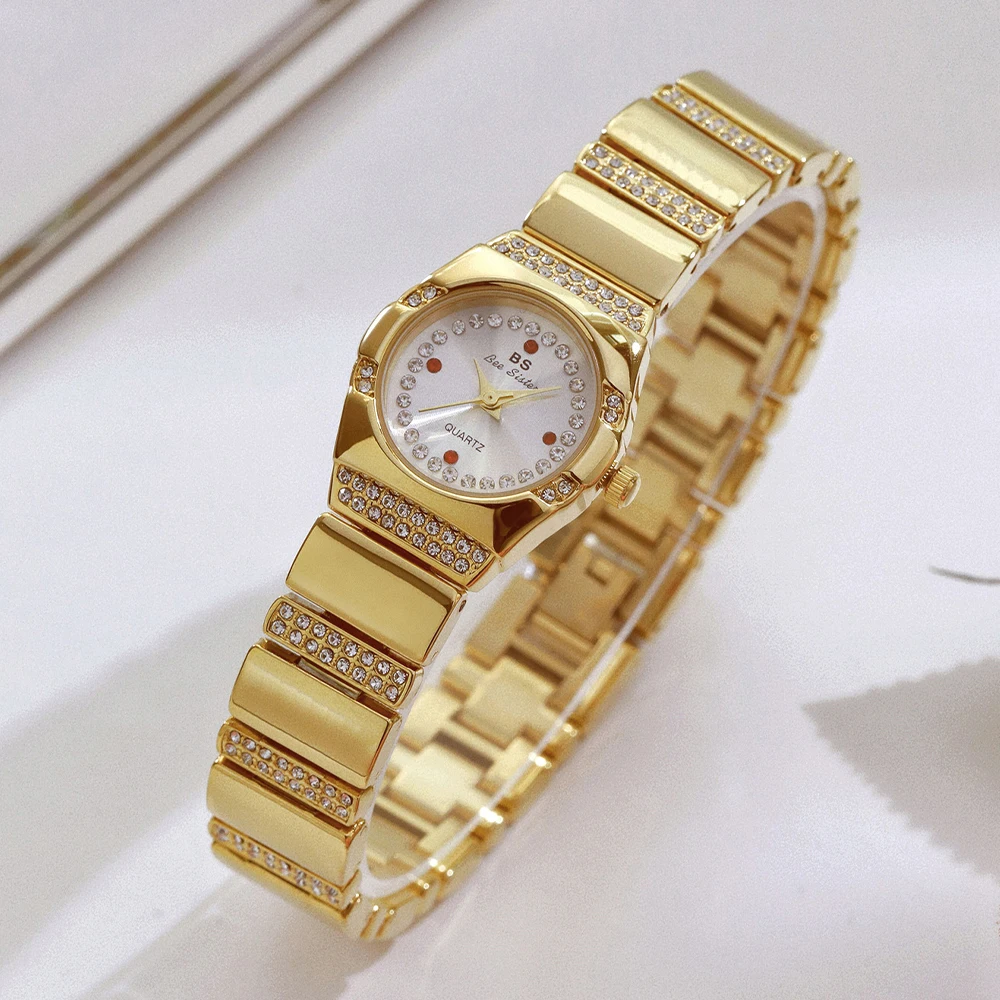 BS Bee Sister Fashion Elegancki damski zegarek Luksusowe damskie zegarki na rękę z okrągłą tarczą Stop Kwarc Wodoodporne zegarki damskie Prezenty