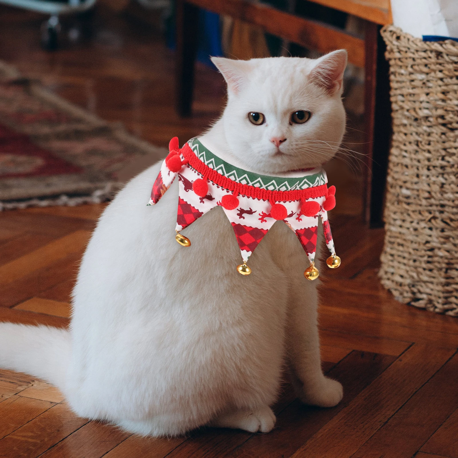 

Cute Christmas Jingle Bell Neck Wear Lightweight Pet Scarf Perfect for Photos Easy to Wear Clean Best Christmas Times Dog