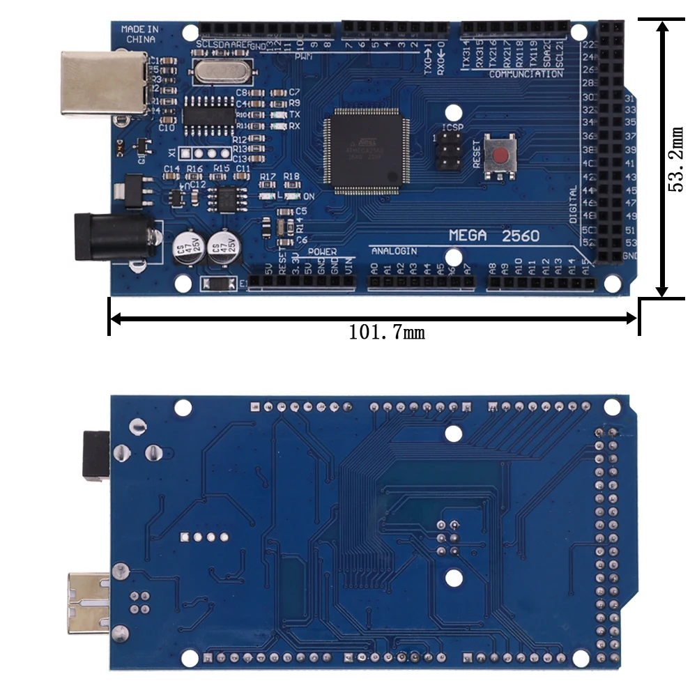 3D Printer Mega 2560 R3 + RAMPS 1.4 control panel+ 5pcs A4988 or DRV8825 / AT2100 Stepper Motor Drive for arduino kit