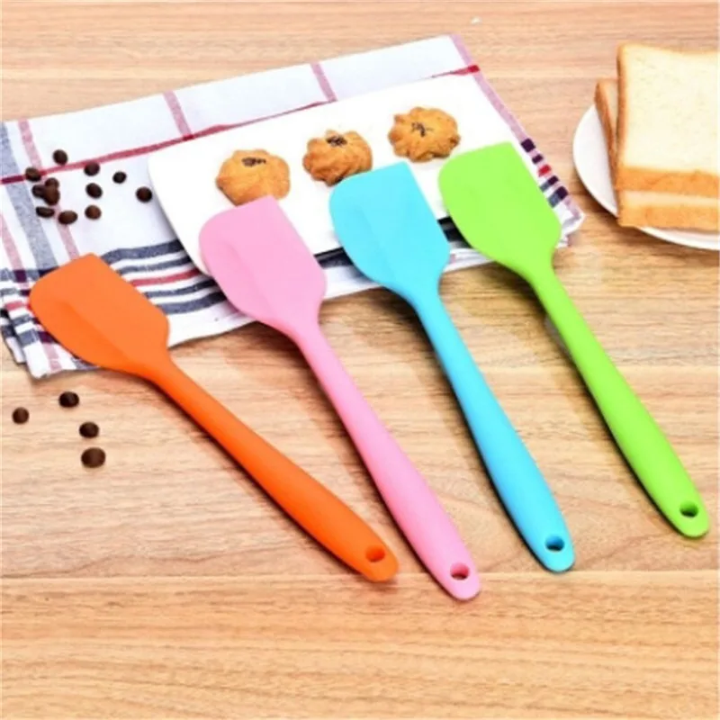 Heat Resistant Integrate Handle Silicone Spoon Scraper Kitchen Utensil Turners Spatula Pan Spatula Cake Kitchen Cooking Tool