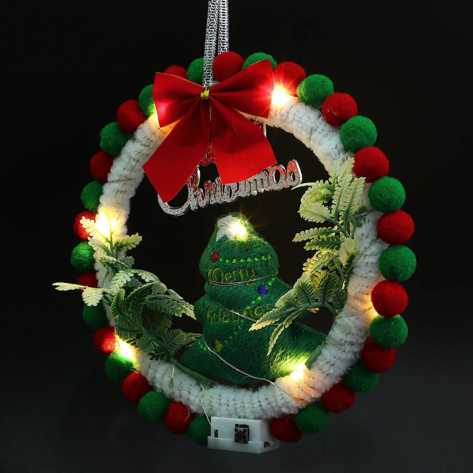 1 مجموعة عيد الميلاد إكليل DIY المواد الزخرفية الباب الأمامي جدار نافذة قلادة عيد الميلاد جارلاند براعة أنيقة الاستخدام على المدى الطويل #5