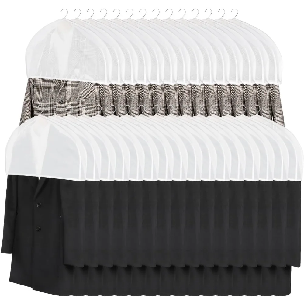 Capas respiráveis para cabides com reforço para ternos e vestidos