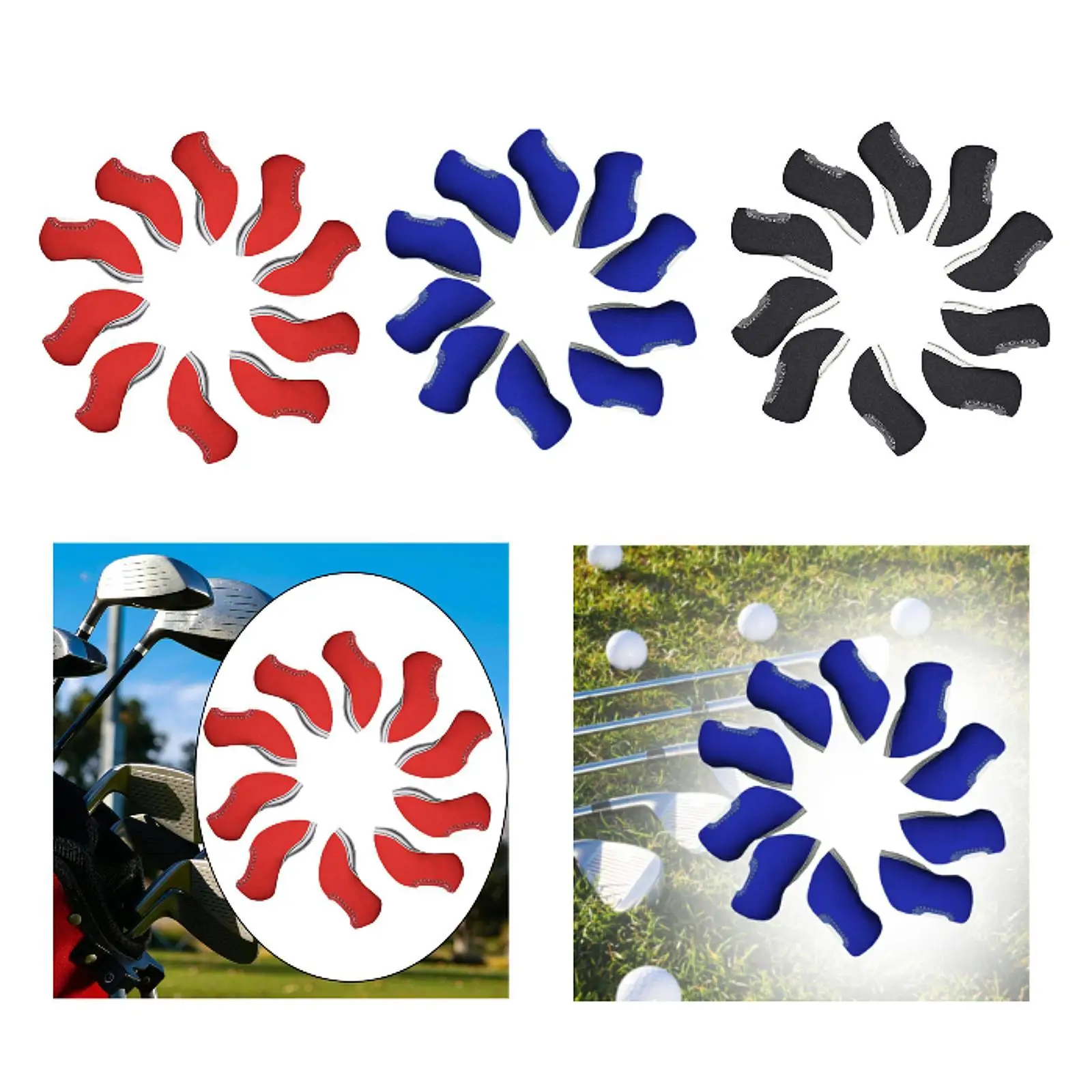 10 Stück Golf Iron Head Cover Golf Wedge Covers für Golfspiele Outdoor Golf Queue