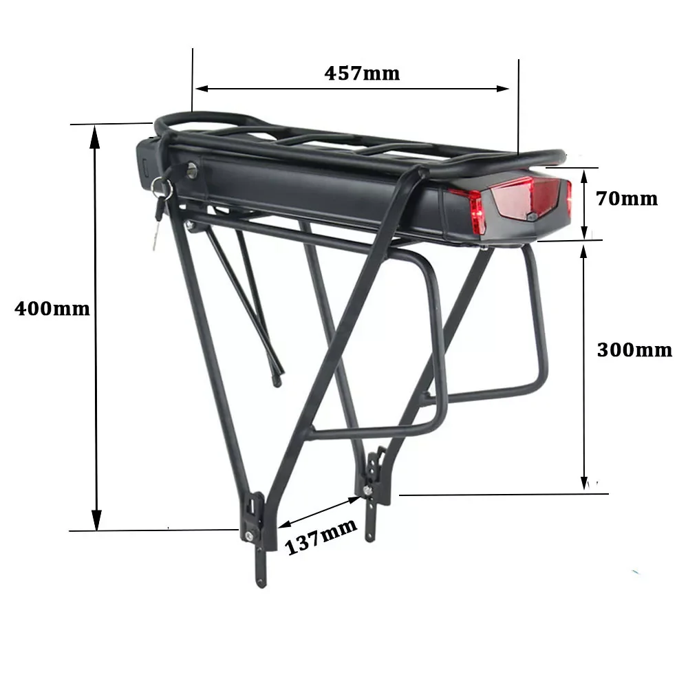 Rear Rack 36V 15Ah 19.2AH Ebike Battery Lithium Batteria 18650 21700(L-G)48V 15Ah for Electric Bicycle 250W 350W 500W 750W 1000W