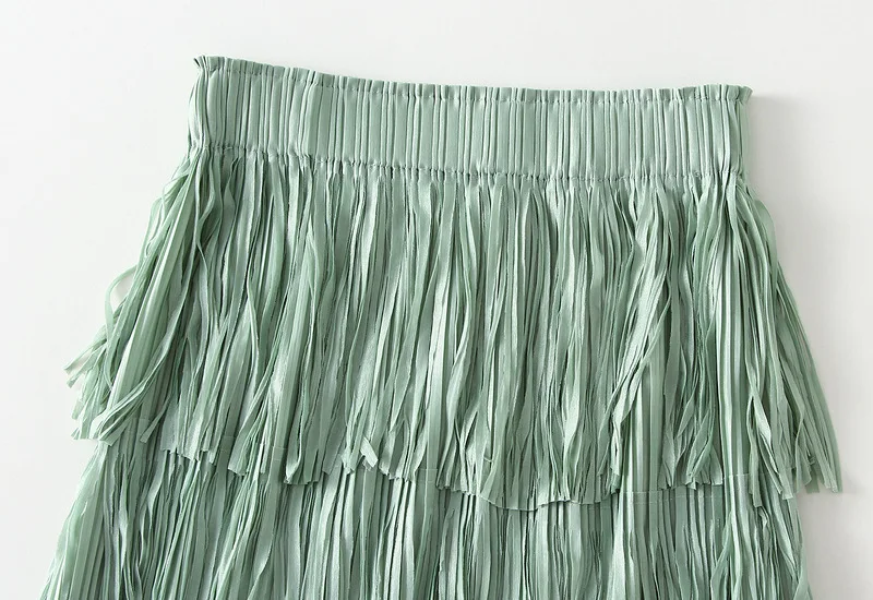 Luxury Multi Solid Colors Pleated Skirt for Women's Large Hem Folds A-line Skirts Female 2025 Loose Fashion Skirts Casual 0666