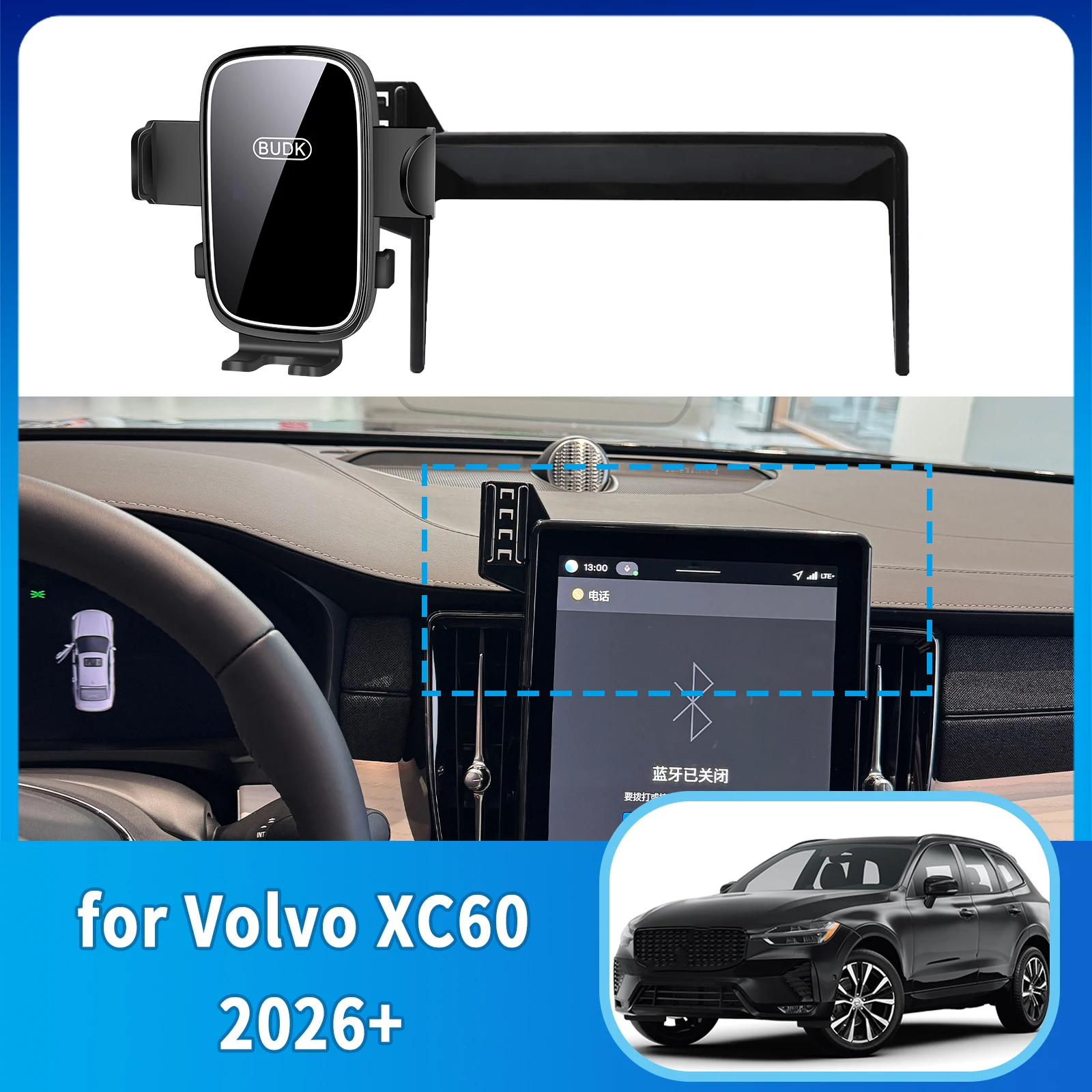 

Car Mobile Phone Holder fit for Volvo XC60 2026+ Navigation Stand Auto Accessories GPS Bracket