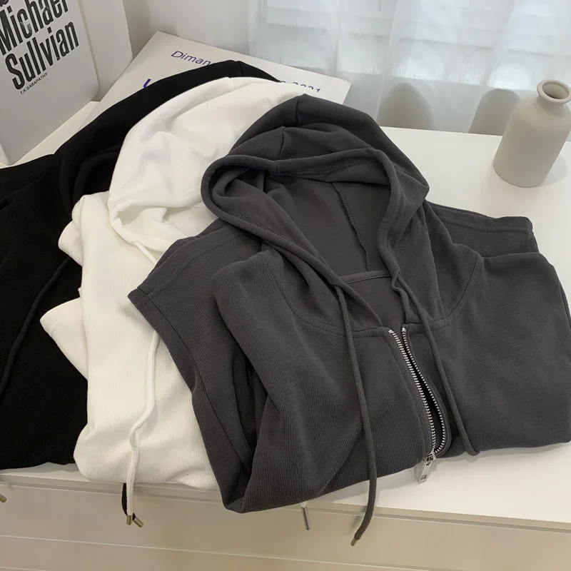 

Толстовки с капюшоном на молнии Oversize с длинным рукавом для женщин с кроличьими ушками, шерстяной капюшон с леопардовым принтом, плюш в стиле вестерн, ковбой, в стиле бохо, большие размеры, в полоску в стиле рок