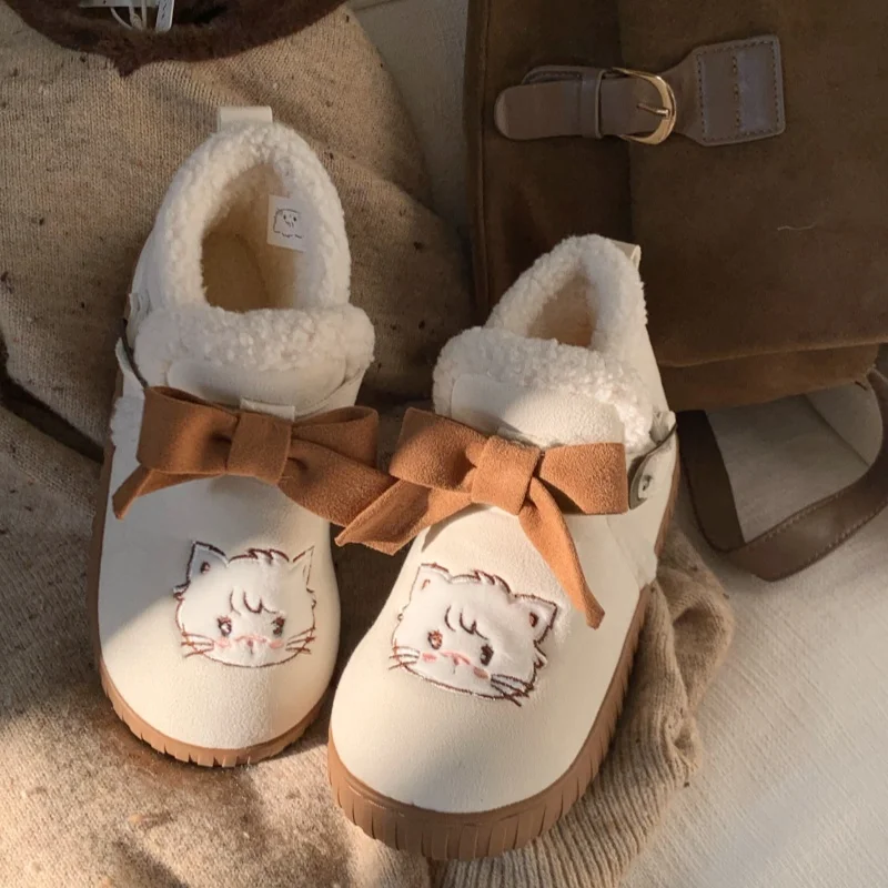 New Mikko Joint Sign Cute Short Snow Boots Tpr Short Plush Lovely Girl'S Heart Keep Warm In Winter Outdoor Fashion Birken Shoes