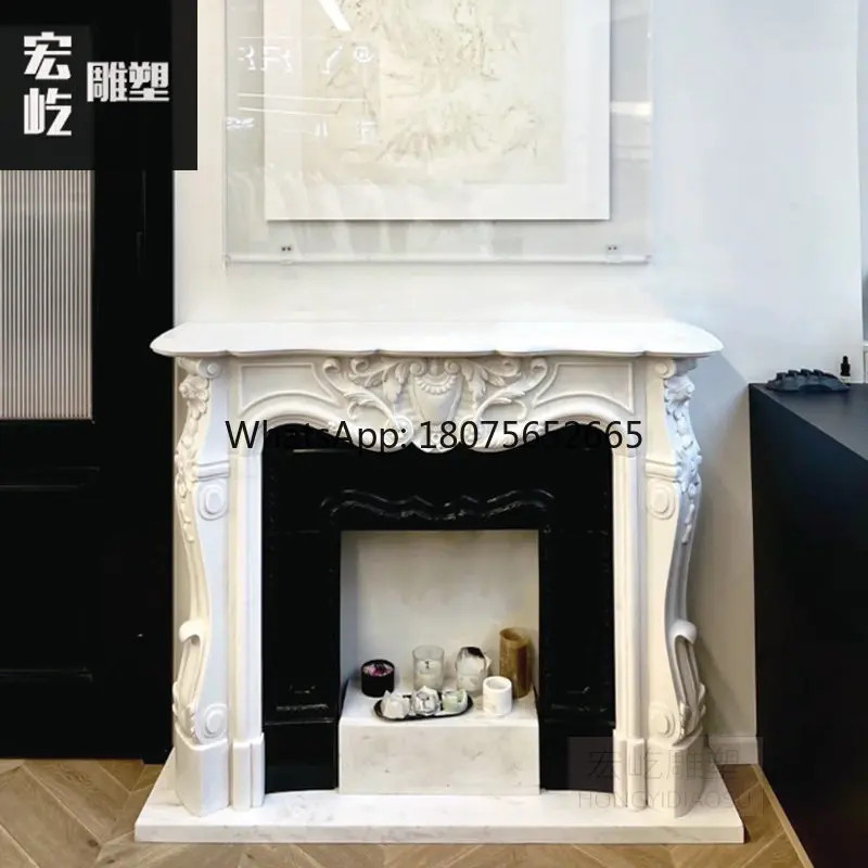 Natural marble french style indoor home stone decorative cabinet