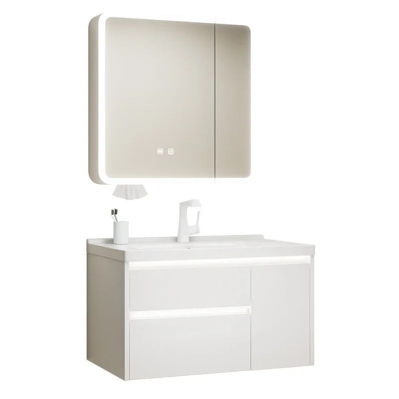 

Bathroom, ceramic, integrated, washbasin cabinet, honeycomb aluminum, combination