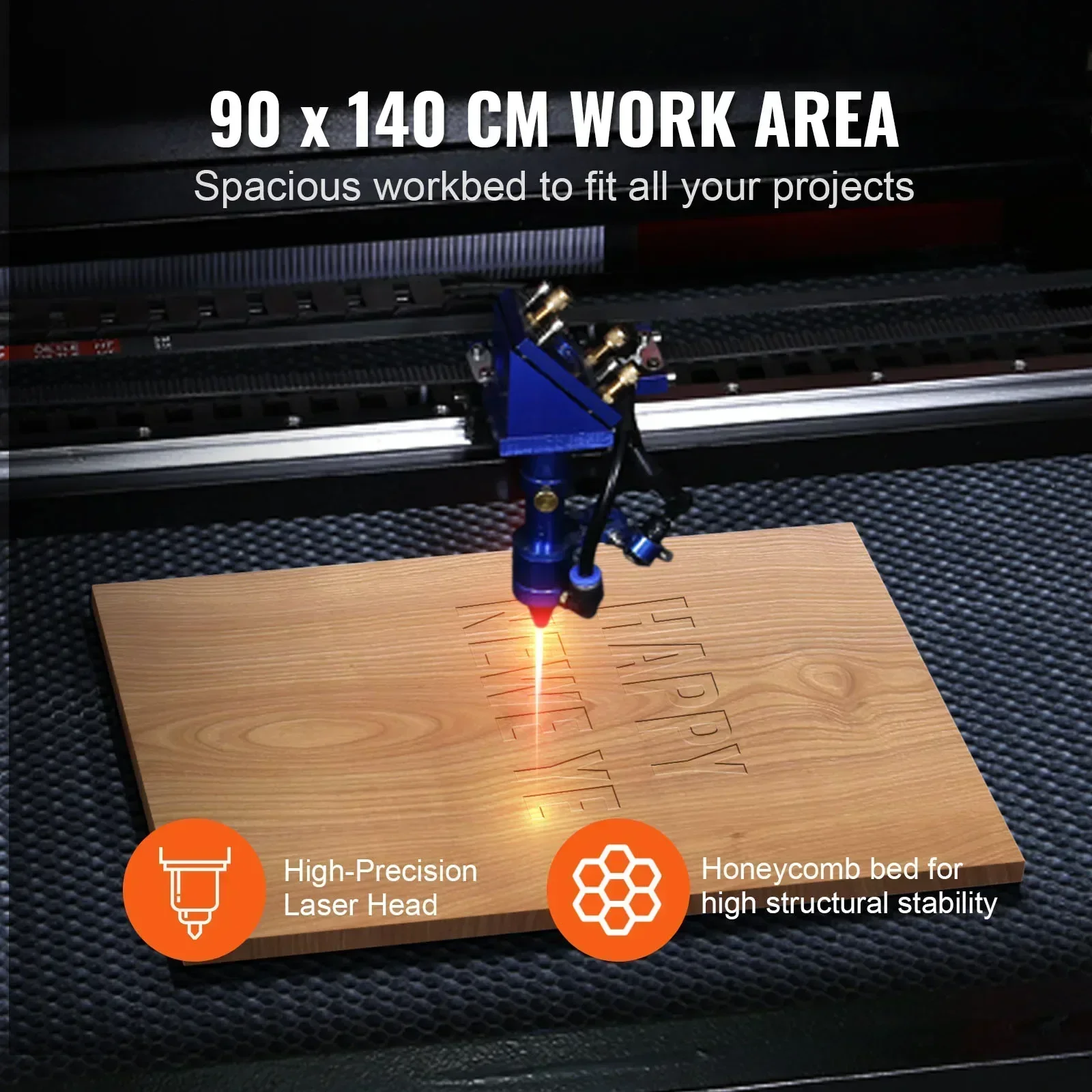 VEVOR RUIDA CO2 grawer laserowy maszyna do grawerowania laserowego 50/60/80/100/130W Lightburn tkanina akrylowa grawerowanie drewna rzeźba drukuj — zdjęcie 6
