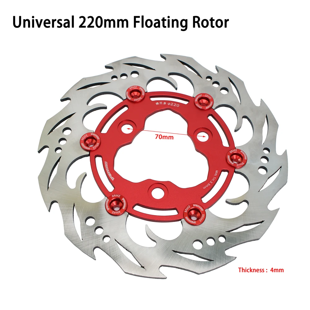 

Universal 220mm Motorcycle Floating Disk Hole Pitch 70mm Brake Disc for Honda Yamaha Aerox Kawasaki N1S Suzuki BMW