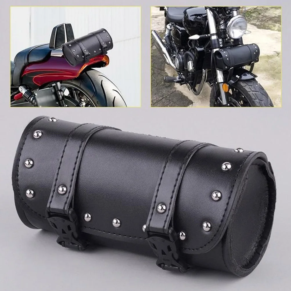 

2Pcs Motorcycle Saddlebags Waterproof Side Bags Black Tool Bag Round Storage Motorcycle Luggage Bags for Motorcycles