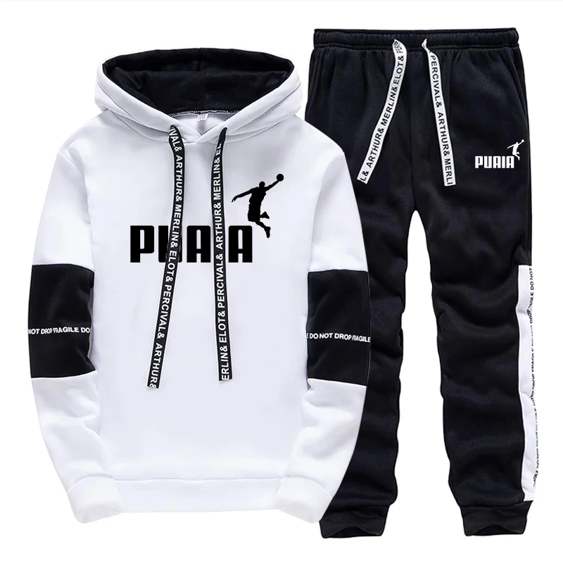 Herren-Set/Hoodie/Hose 2026 Herbst Winter Tägliche Freizeit-Sportbekleidung Kapuzenpullover Jogginghose für Zuhause und Outdoor Komfortable Warme Sportswear – Detail 5