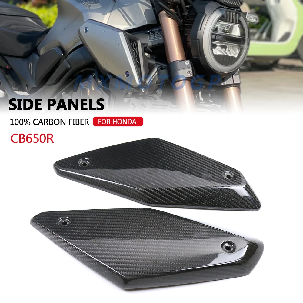 

Для Honda CB650R CB 650 R 2019 2020 2021 2022 2023 боковые панели из 100% углеродного волокна, обтекатели, аксессуары для мотоциклов