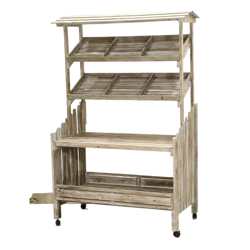 

Flower stand Solid wood workbench Gardening tool storage Finishing rack Balcony shelf Outdoor preservative wood courtyard