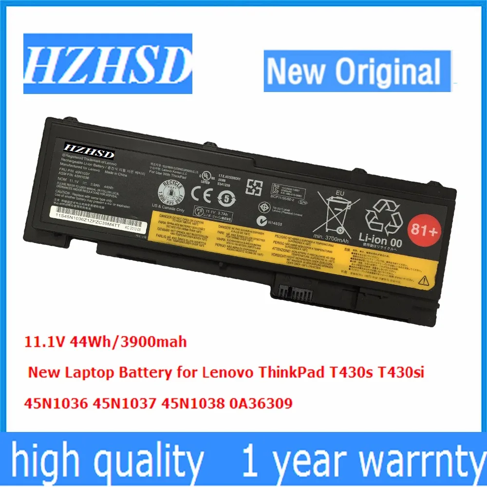 Original Novo T430s T420s Bateria do Portátil para Lenovo Thinkpad 45n1036 45n1037 45n1038 0a36309 11.1v 44wh