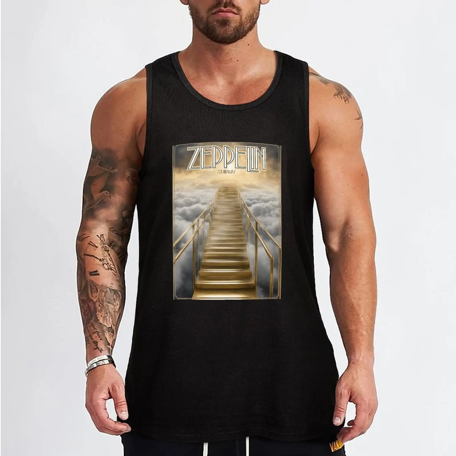 Golden Stairway to Heaven Tank Top t-shirts man vests for men gym accessories man