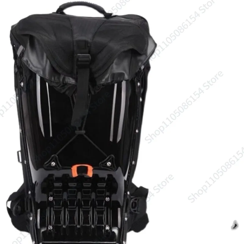 Hard Shell Backpack Treasure Baby Motorcycle Rider Carbon Fiber Hard Shell Bag