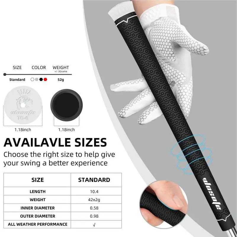 Anti Slip Hybrid Golf Grips Swing Faster And Square The Clubface More Naturally Golf Grips For Daily Exercise