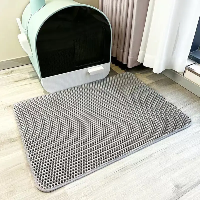 Waterproof Cat Litter Mat Pet Toilet Double Layer Foldable Cat Litter Basin Mat Nonslip Washable Clean Supplie Pet Cat Sand Pad