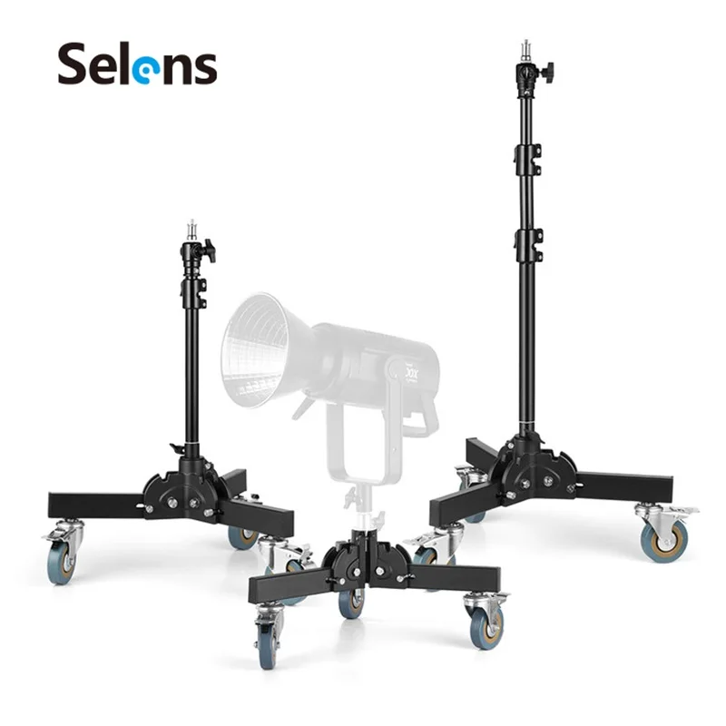 

Selens 25/77/125cm Multifunctional Floor Light Stand With Wheel Photo Studio Kits Folding Stand Tripod Photography Accessories