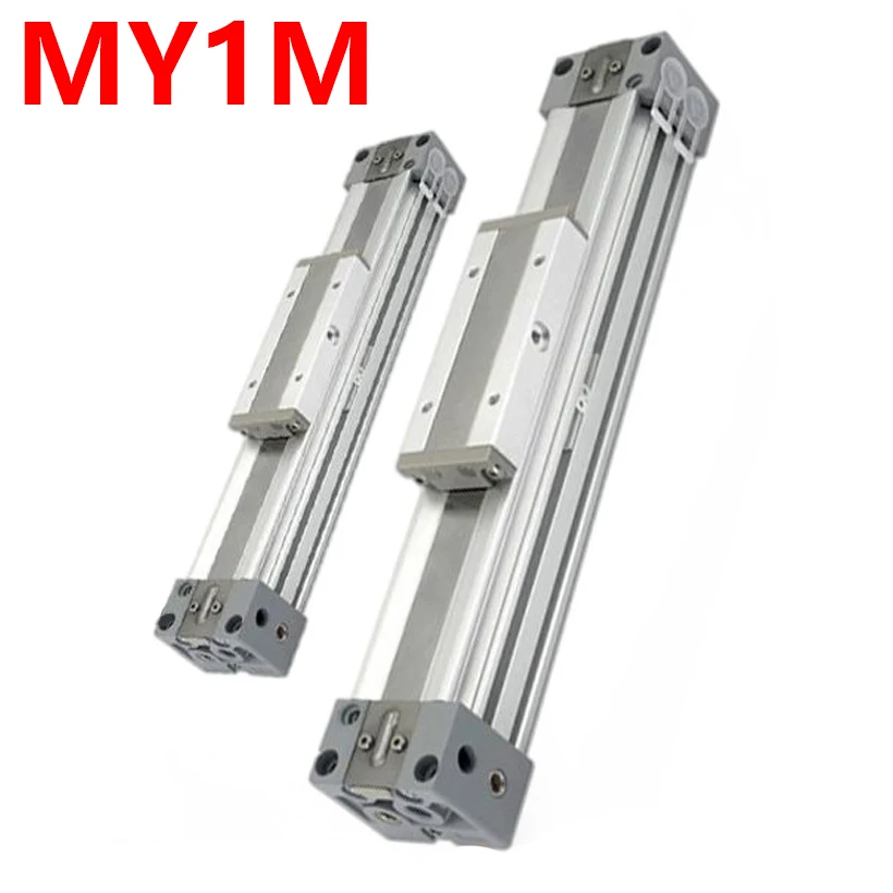 MY1M MY1B Slide Mechanical Jointed Rodless guide Liner Rail Rodless air pneumatic cylinder Stroke 100-1000mm