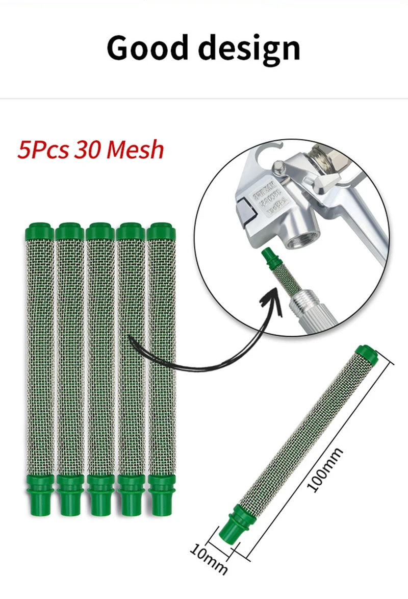 5 Stück 30-200 Mesh Airless Farbspritzfilter – Reduziert Düsenverstopfung – Zubehör für Spritzgeräte – Detail 4