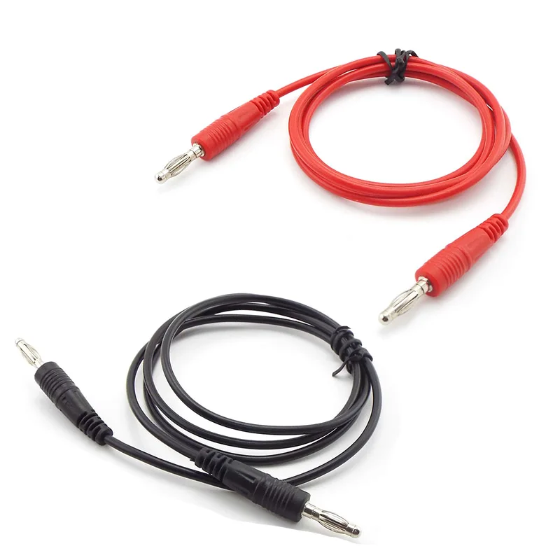 

4mm Banana Plug to Banana Plug dual end test lead cord cable for Multimeter Testing Cable Wire Kit Conductive Metal D2