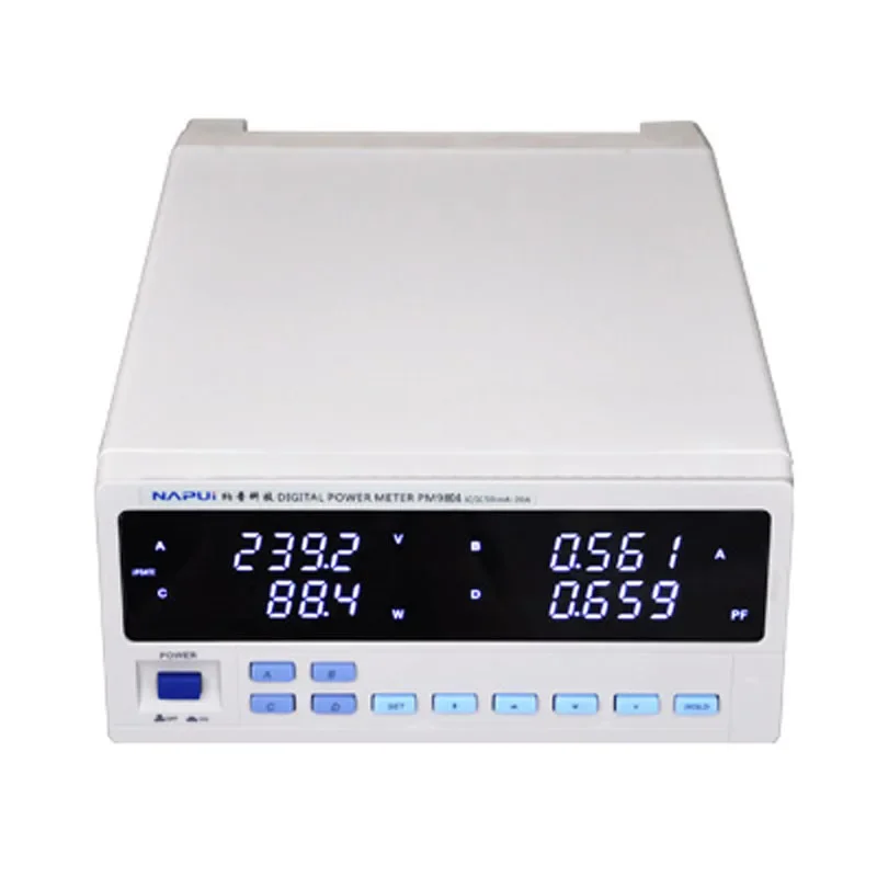 Digital Power Meter Testing Watt Voltage DC AC Current Hertz Power Factor Analyzer PM9804